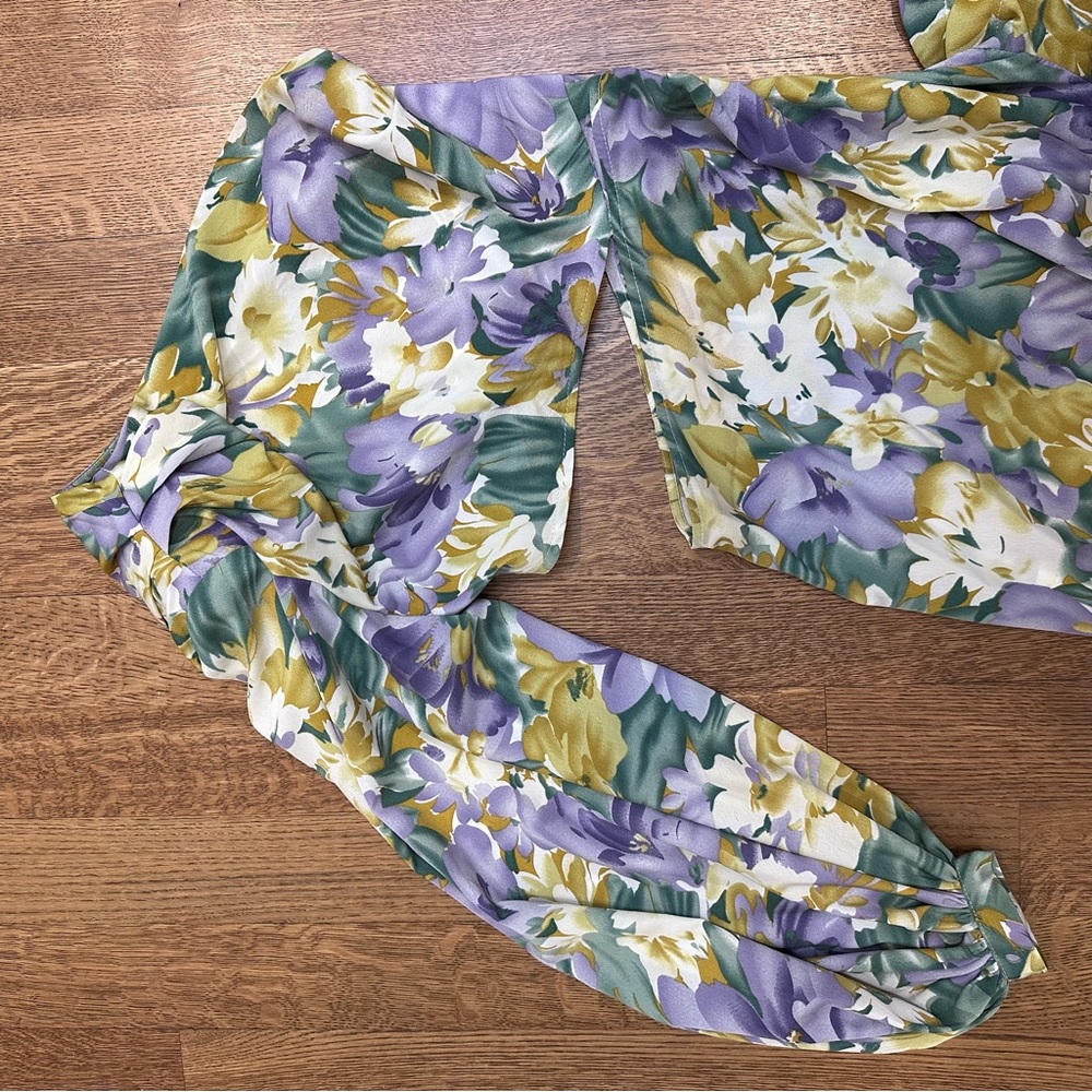 Asymmetrical Tropics Maxi Dress in Lavender & Multicolor from Bronx and Banco - Picture 9 of 16